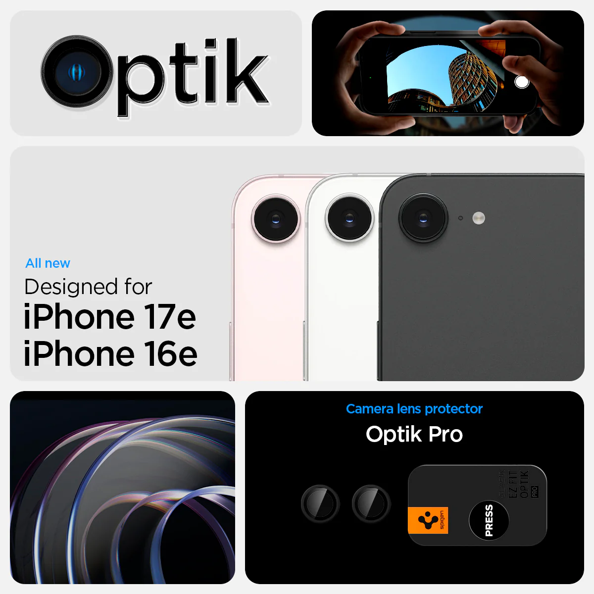 iPhone 17e Series - Optik Pro EZ Fit Lens Protector 6 iPhone 17e Series - Optik Pro EZ Fit Lens Protector