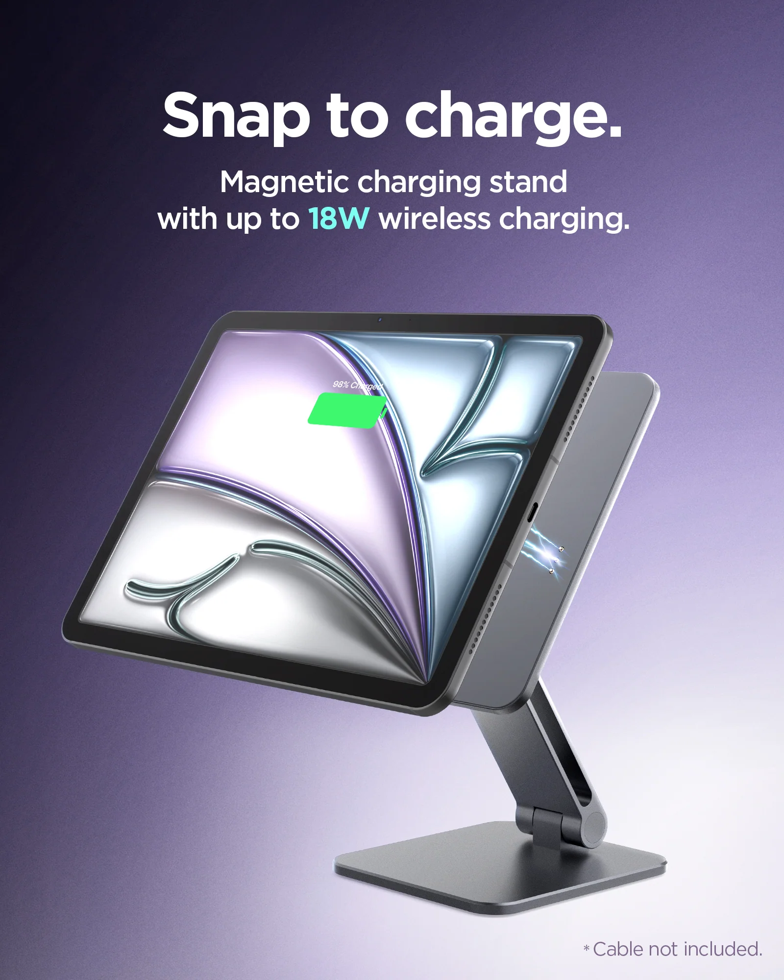 iPad Magnetic Wireless Charging Stand (Mag Fit) 13 iPad Magnetic Wireless Charging Stand (Mag Fit)