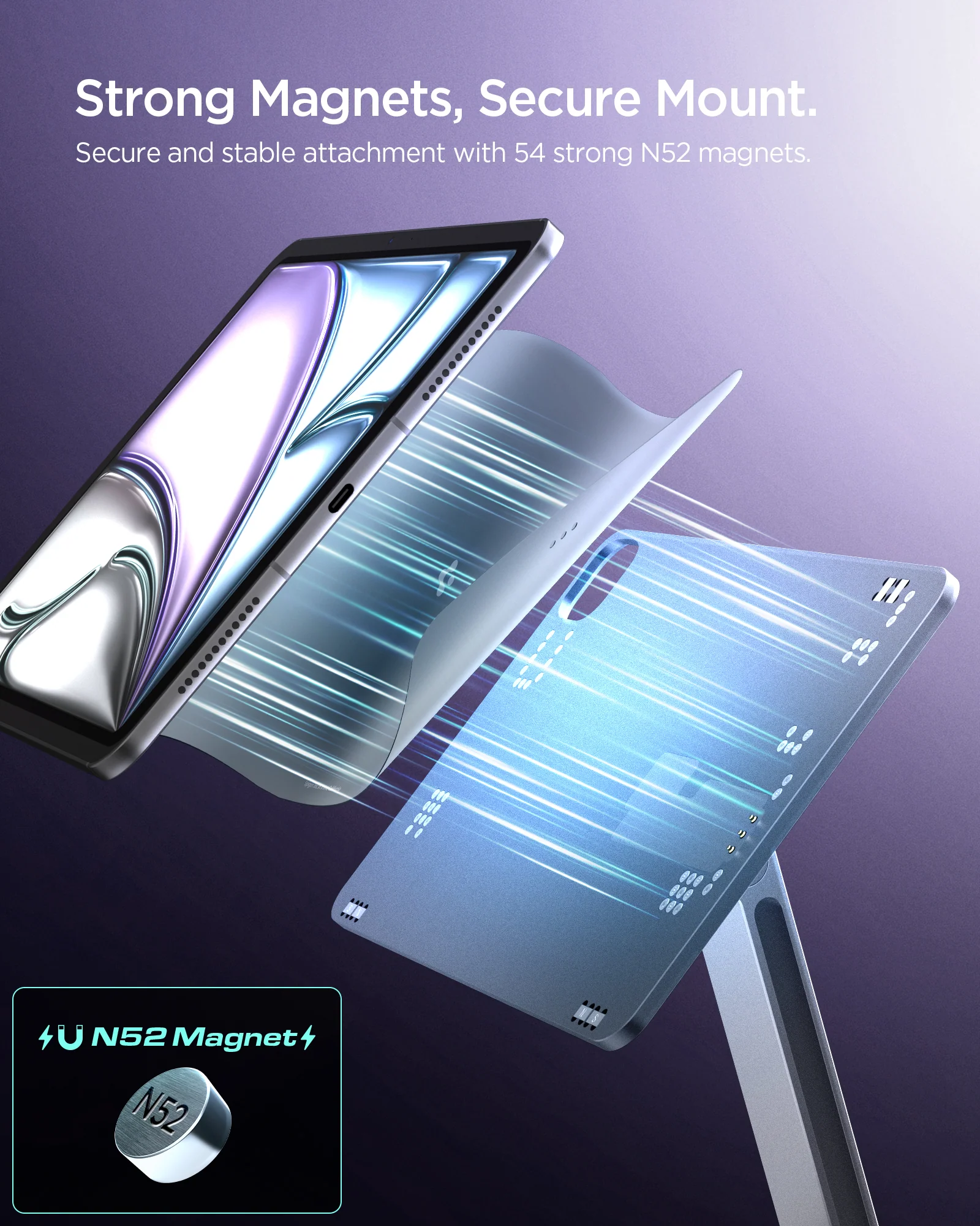 iPad Magnetic Wireless Charging Stand (Mag Fit) 15 iPad Magnetic Wireless Charging Stand (Mag Fit)